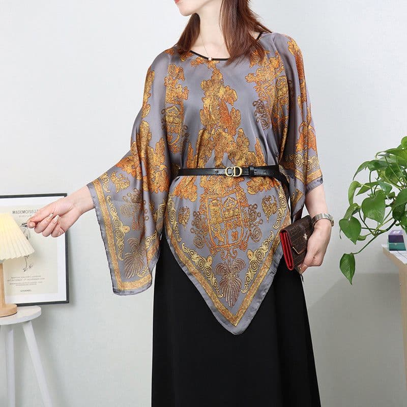 image-Silk Scarf Shawl - Women's Summer Sunscreen Large