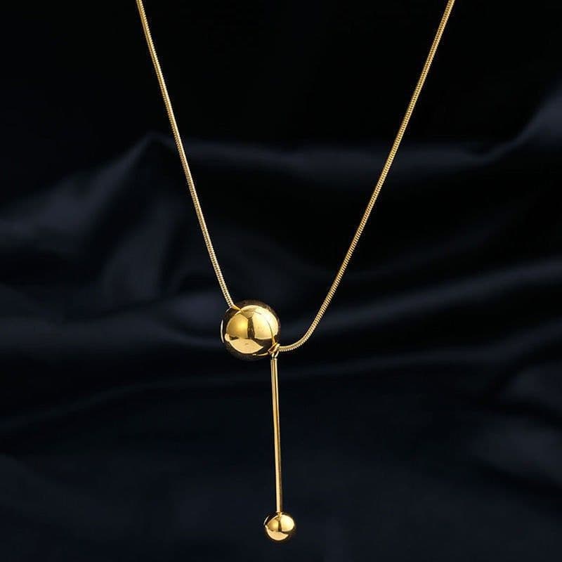 image-Titanium Steel Diamond Necklace - Women's Clavicle Chain