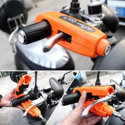 image-Manufacturers electric handlebar lock brake lock motorcycle handlebar anti-theft lock scooter bicycle handlebar horn lock modification