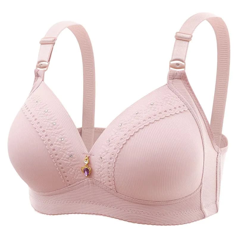 image-Women's Gathered Lift Bra - Milk Ash 36/80 3/4 Cup