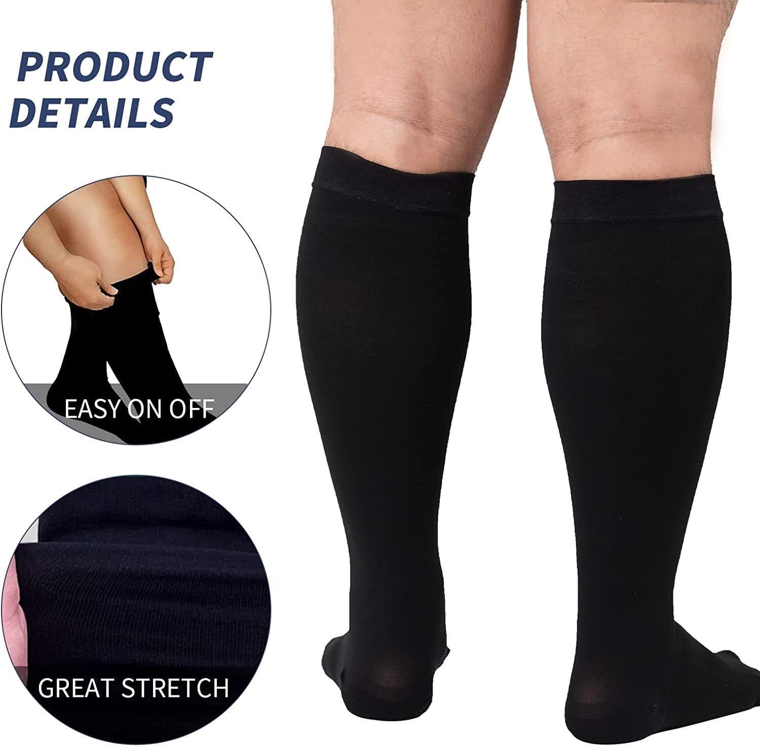 image-Hot Selling Sports Compression Socks - White 7XL