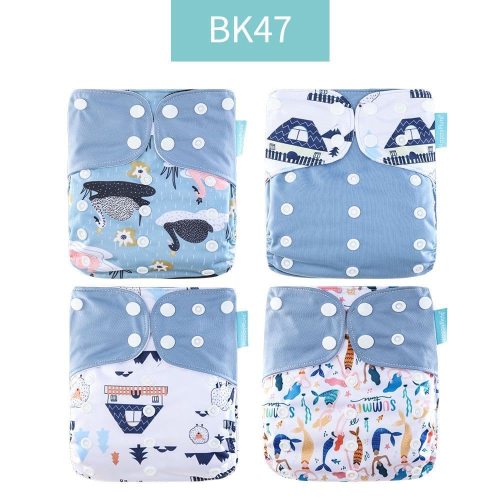 image-Happyflute 4-Pack Washable Training Pants - Waterproof Diapers for Infants 1-3 Years Old
