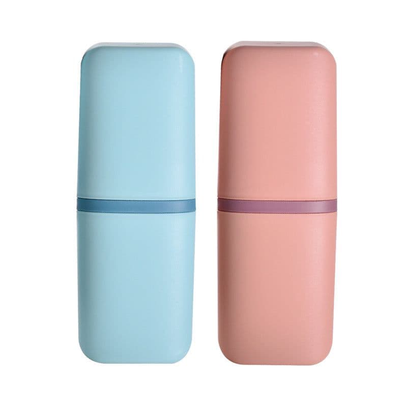 image-Tooth Cup Toothbrush Holder - Beige Gray PP