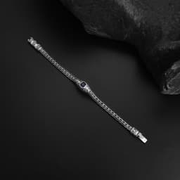 image-DAVITE&DELUCCHI 925 Silver Diamond Bracelet 20cm