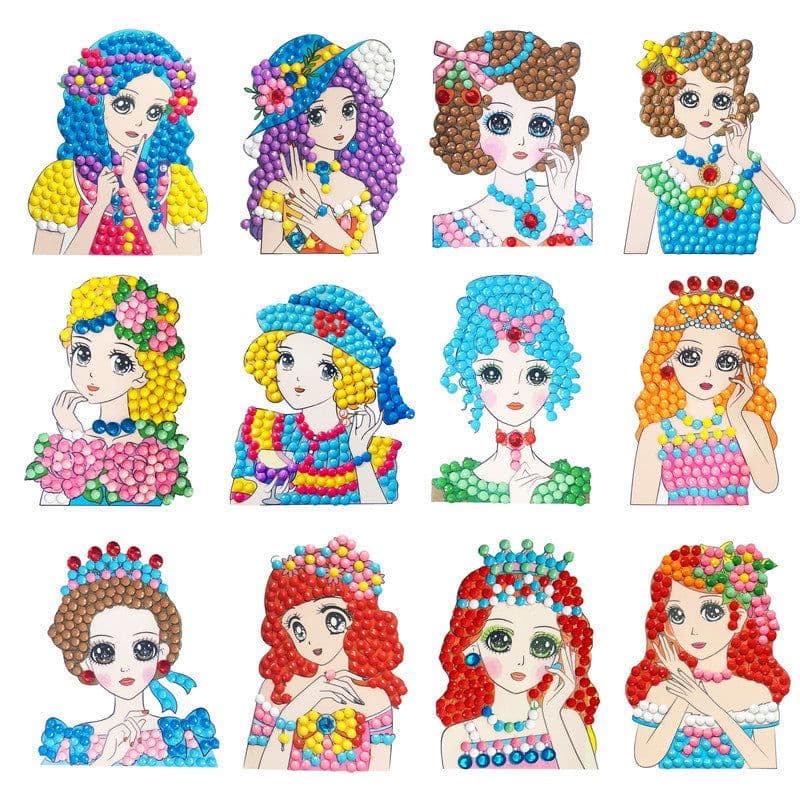 image-Douyin Rabbit Year Puzzle Sticker - DIY Crystal Diamond Fridge Decal - Cartoon Style
