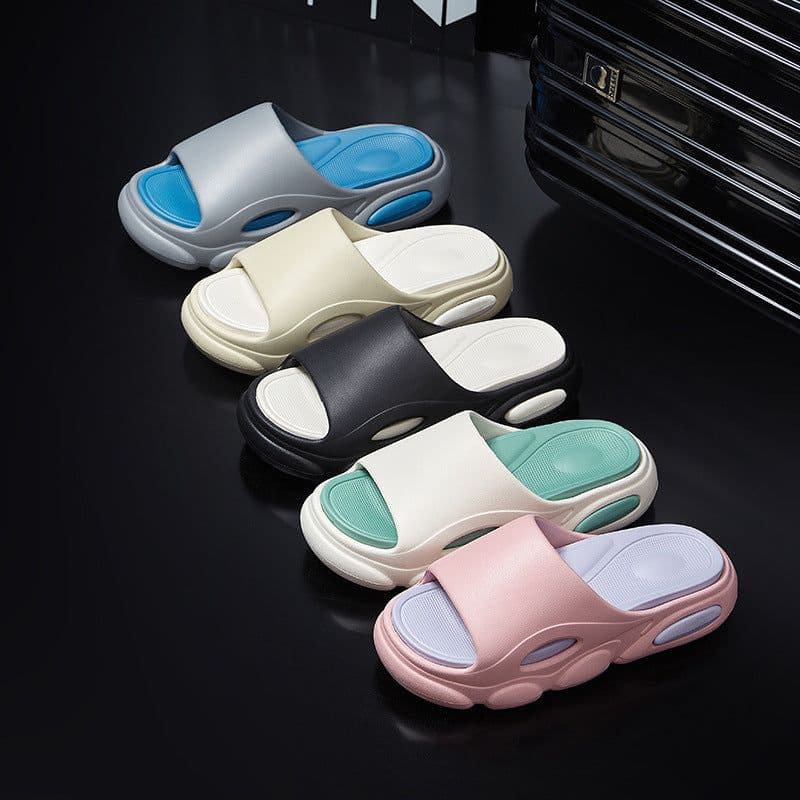 image-Grey Flip Flop Slippers Size 44/45 - EVA Sole, Warm