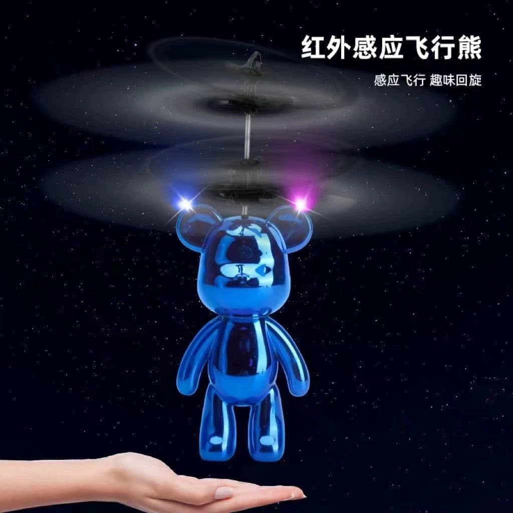image-Cross-border new violent bear electroplating induction aircraft gesture suspension luminous flying bear anti-fall and smash-resistant helicopter