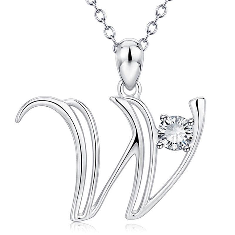 image-Baoshina Alphabet Diamond Pendant Necklace 26 Letters Jewelry Crossborder Supply
