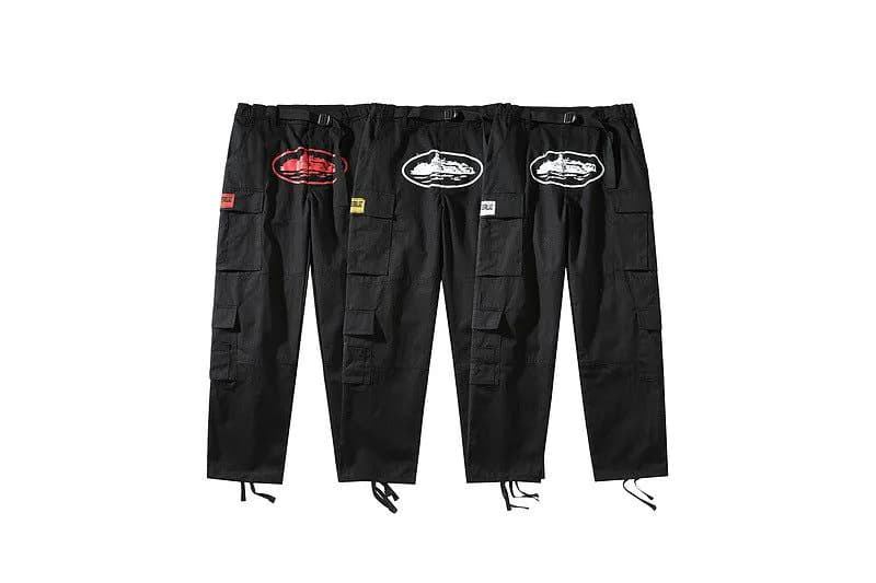 image-Men's Tactical Cargo Pants - Black Hip Hop Straight