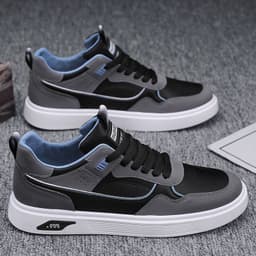 image-Men's White Running Shoes Low Cut Breathable