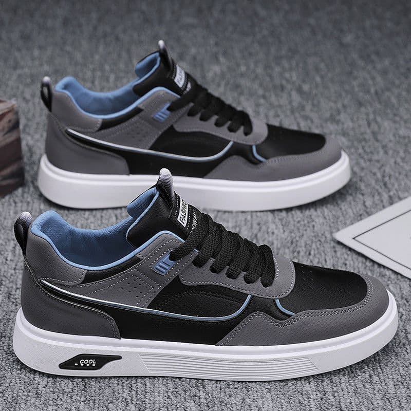 image-Men's White Running Shoes Low Cut Breathable
