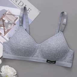 image-Girls Gather Bra Wireless Thin Cup - Light Grey 38/85AB