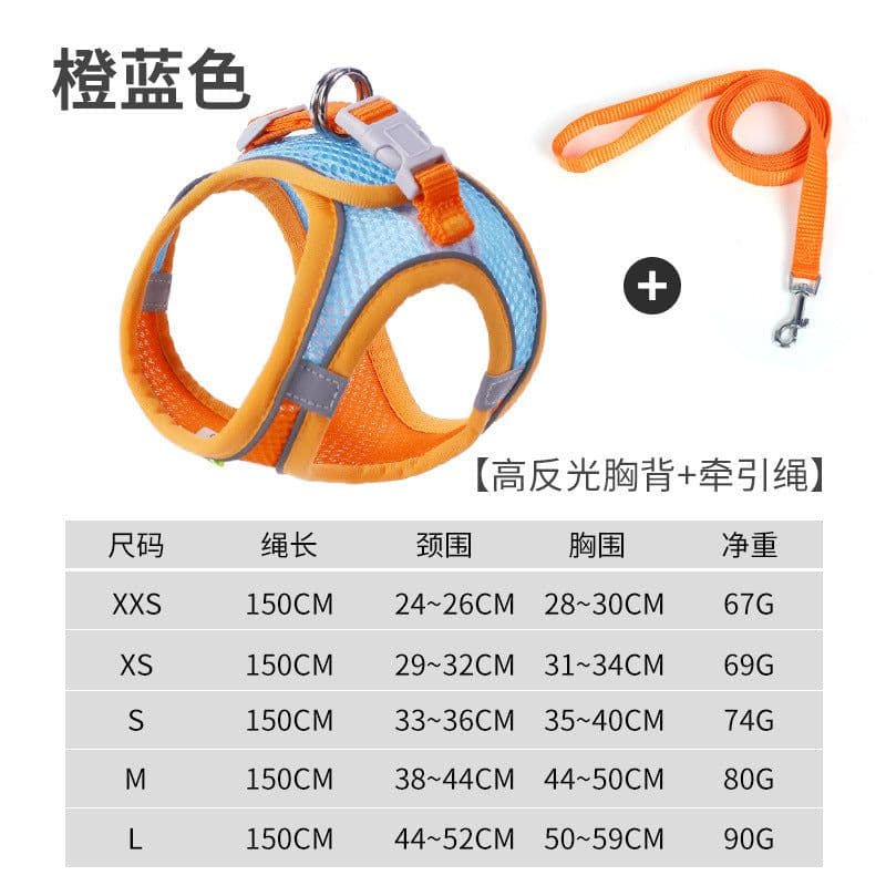 image-Pet cat traction rope vest type chest strap out cat special anti-break slip cat rope tied cat chain