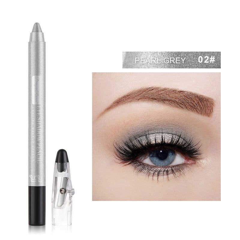 image-Cross-border eyeshadow pen, eyeliner, eyeshadow stick, eyeshadow silkworm pen, pearlescent eyeshadow pen with pencil sharpener, foaming pen