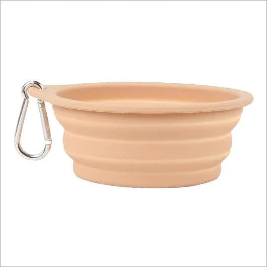 image-Pet Folding Bowl Portable Travel Dog Cat Feeder Silicone Basin (60)