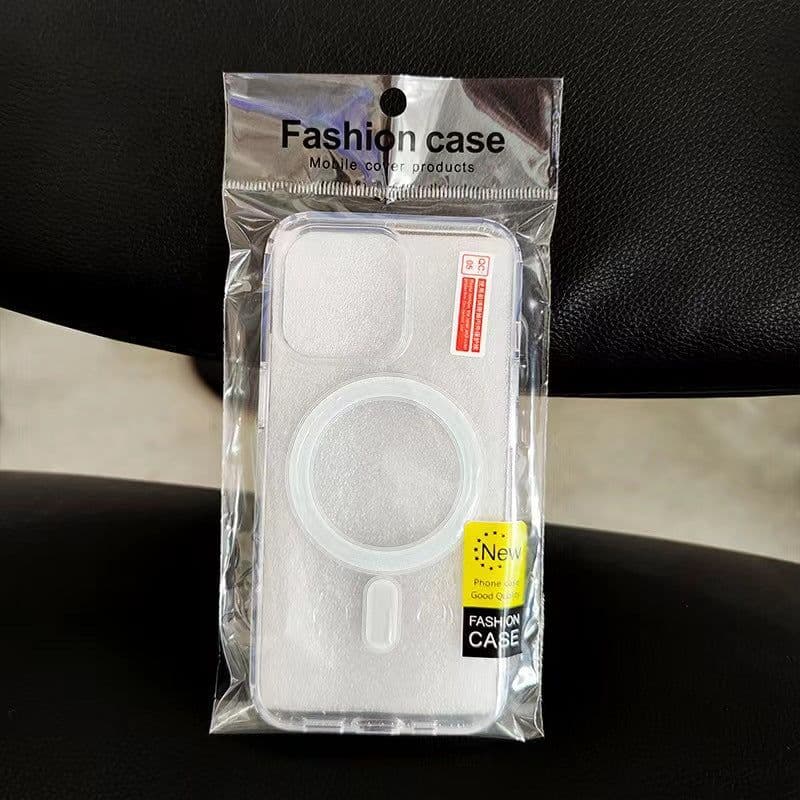 image-iPhone 15 Magnetic Case - Transparent Acrylic Silent Button