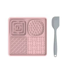 image-Pet Licking Mat - Blue Silica Gel Slow Feed Placemat, Gift (60 characters)