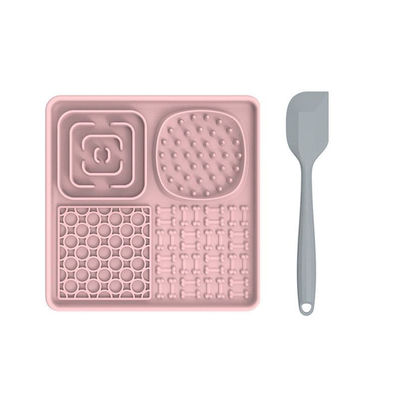 image-Pet Licking Mat - Blue Silica Gel Slow Feed Placemat, Gift (60 characters)