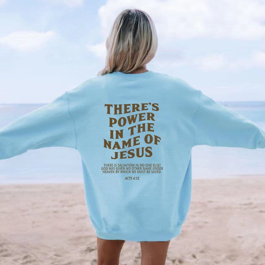 image-Spring and Autumn Solid Color Polyester Round Neck Printed Women's Fleece Jacket Men's and Women's Loose Pullover Tops