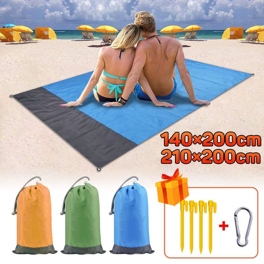 image-Portable Picnic Mat 200x210cm Waterproof Army Green