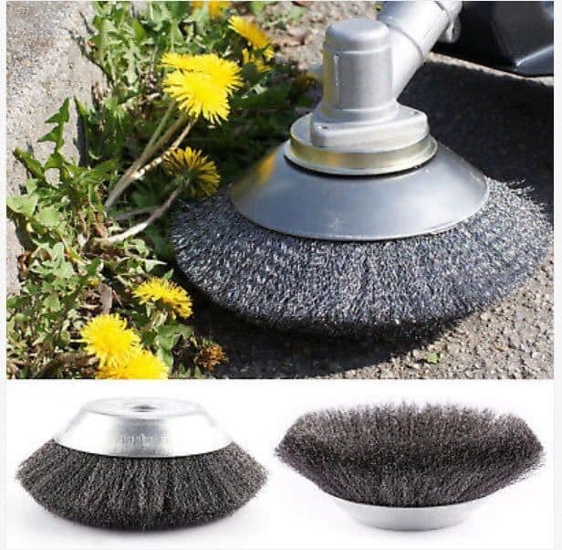 image-Lawn mower with 8-inch steel wire grass wheel kink 6-inch steel wire grass head accessories garden tools weeding brush