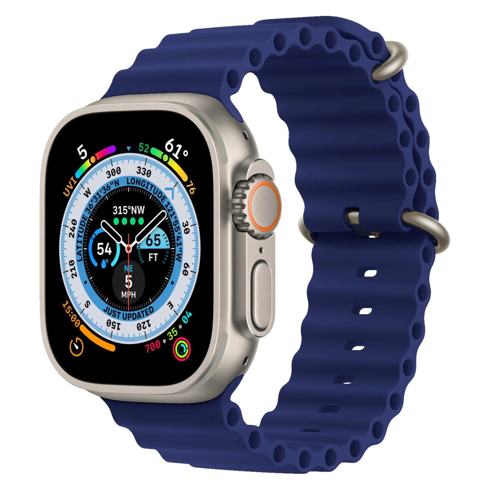 image-Apple Watch Marine Silicone Strap Universal Compatible