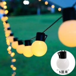 image-LED camping decorative light string wedding party layout bulb light outdoor garden tent canopy 5cm ball light string