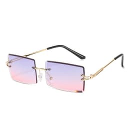 image-RUISIMO Square Sunglasses - Gold Metal Frame Brown Gradient