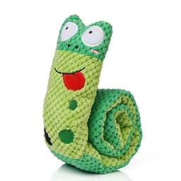 image-Star Leap Plush Dog Toy - Polka Dot Frog Sound