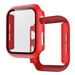 image-Suitable for Apple 7 representative case iwatch S7 watch protective cover shell film integrated PC frosted tempered film all-inclusive shell