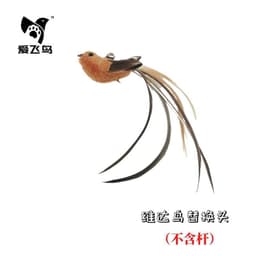 image-Cat Teaser Toy - Colorful Feather Bird Steel Wire Rod