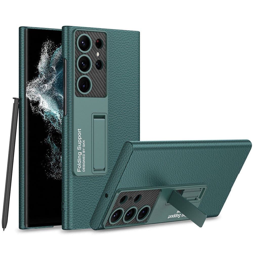 image-Samsung Galaxy S23 Ultra Leather Case - Green