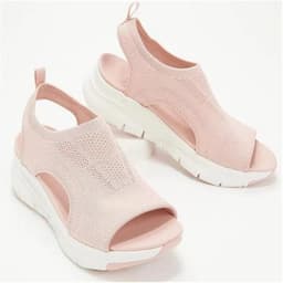 image-Spot 2021 Pink Sandals Low-Heeled Casual Women's Shoes PU Sole