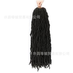 image-10-36inch chemical fiber crochet wig black earthworm curl Soft Locs Crochet Hair21 pieces