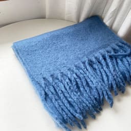 image-GINES LILY 28-Color Cashmere Scarf - Army Green, 43x225cm Warm