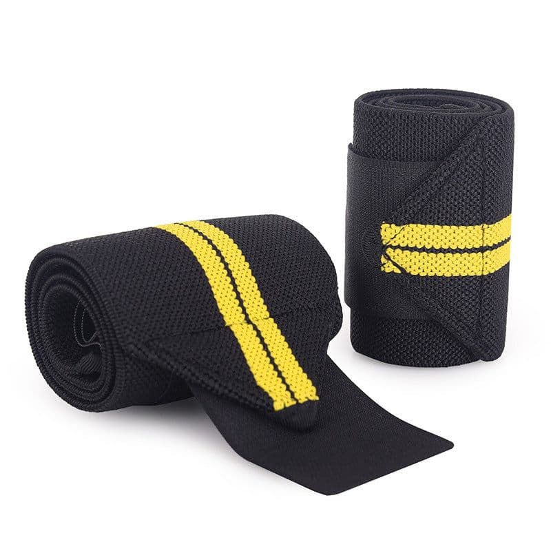 image-Sports Compression Wrist Wraps - Men's & Women's Elastic Wrist Guards 53CM White Red Stripe