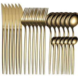 image-Yigang Stainless Steel Flatware Set 24 Piece Silver