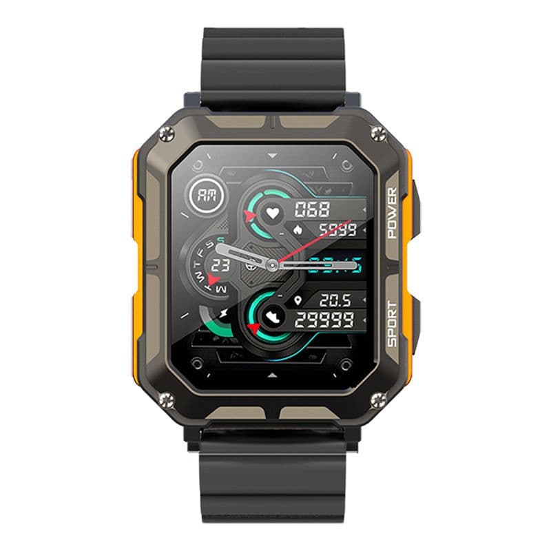 image-C20PRO Bluetooth Smart Watch - Heart Rate Monitor, Sports, Orange