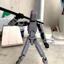 image-YQ 13-14cm 3D Printed Articulated Toy Soldier - Transparent/Purple