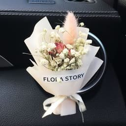 image-Aromatherapy Clip Bouquet - Beige Hydrangea Car Fragrance Decor