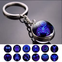 image-Constellation Keychain - Double-sided Glass Ball
