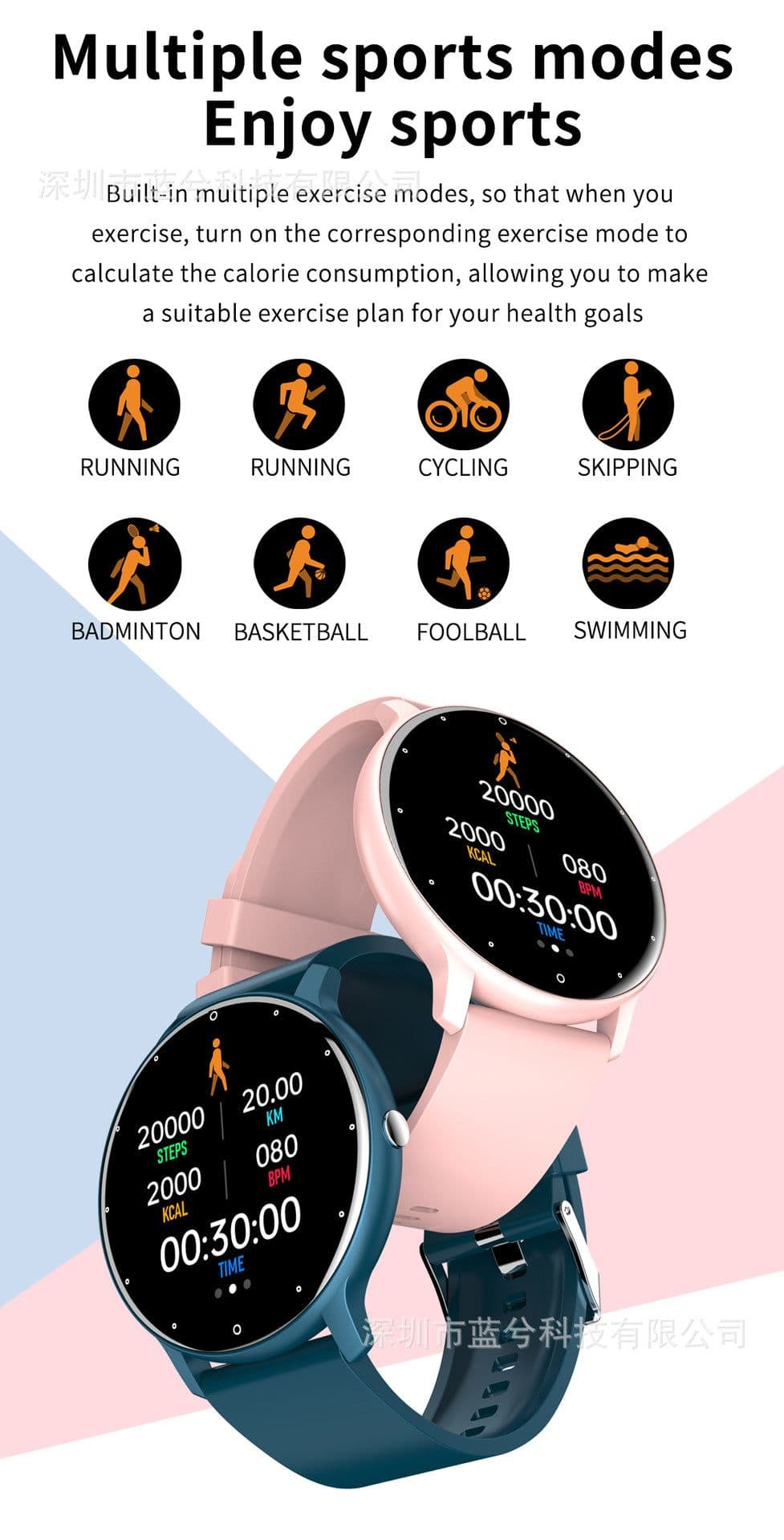 image-lormocat ZL02D Smart Watch - Yellow Heart Rate Blood Oxygen Monitor 1.28" IPS Screen