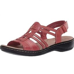 image-Women's Large Size Beach Sandals - Brown Open Toe Flat