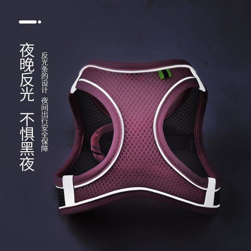 image-Zenji Pink Chest Harness Vest for Dogs & Cats - Reflective