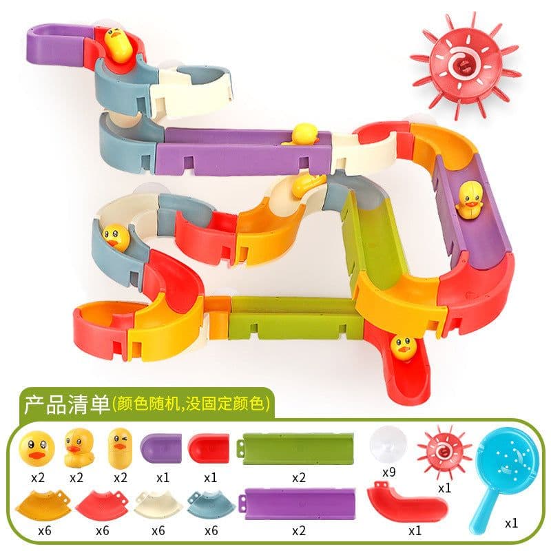 image-Children's Sliding Puzzle Toy - Large Building Block Wall Slide