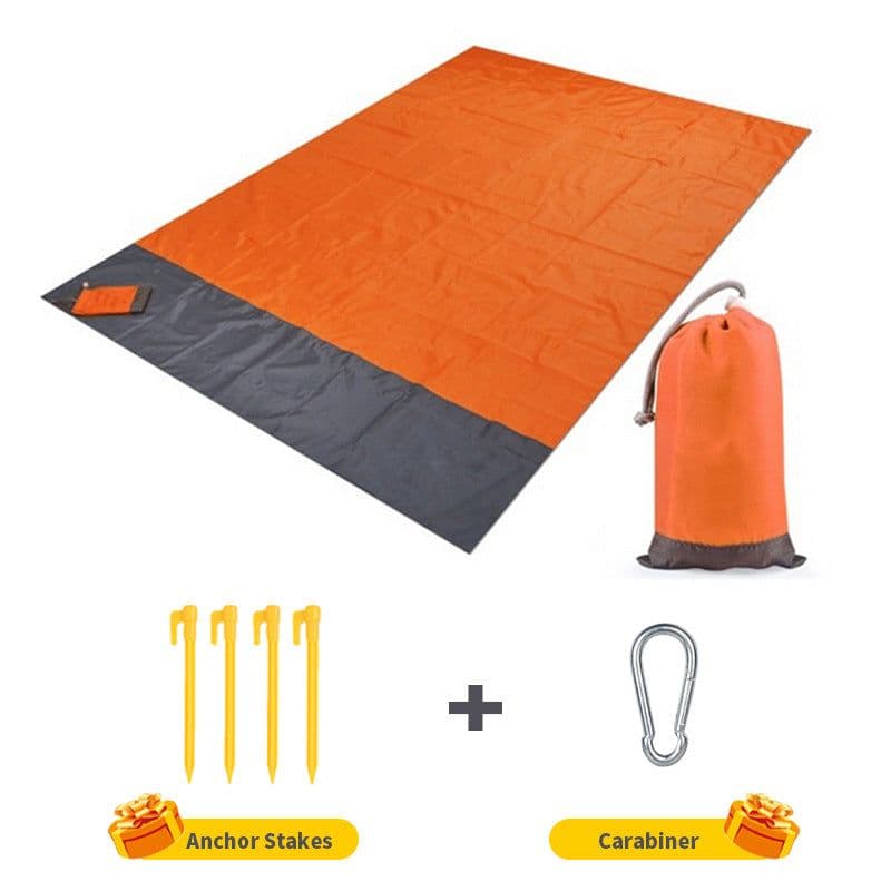 image-Portable Picnic Mat 200x210cm Waterproof Army Green