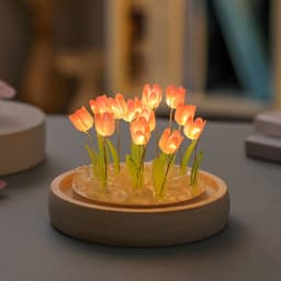 image-Tulip Night Light DIY Material Pack - Glass Desktop Lamp