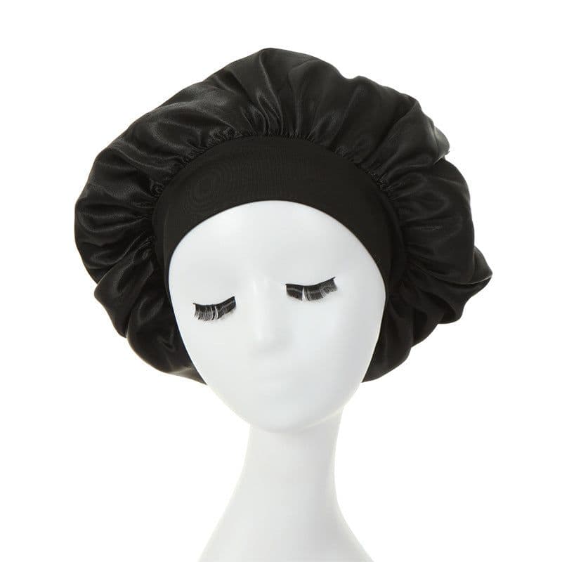 image-Amazon hot selling wide strip wide brim high elastic headband night cap ladies chemotherapy cap hair care cap