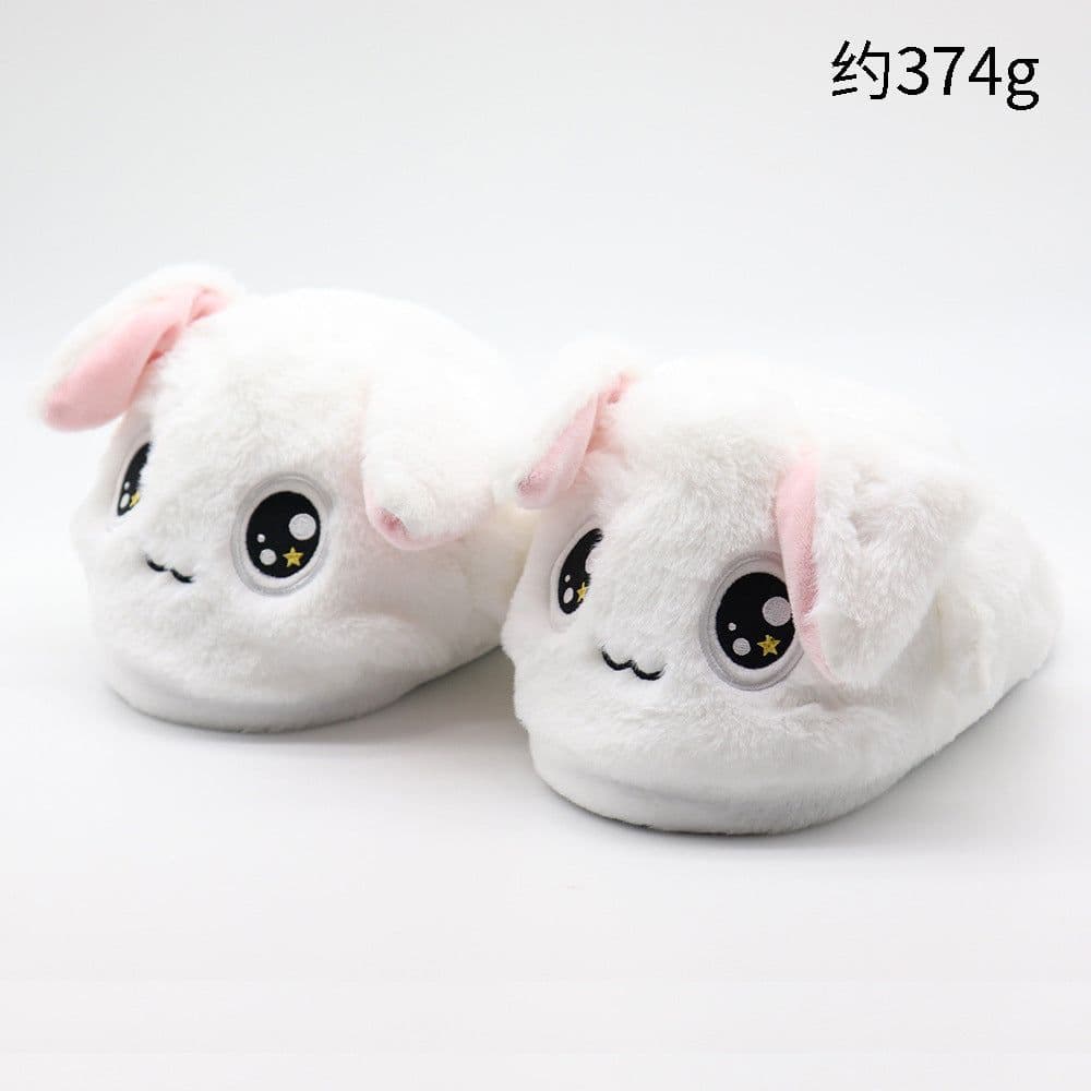 image-Cute Cartoon Slippers - Moving Ears Anti-slip Blue