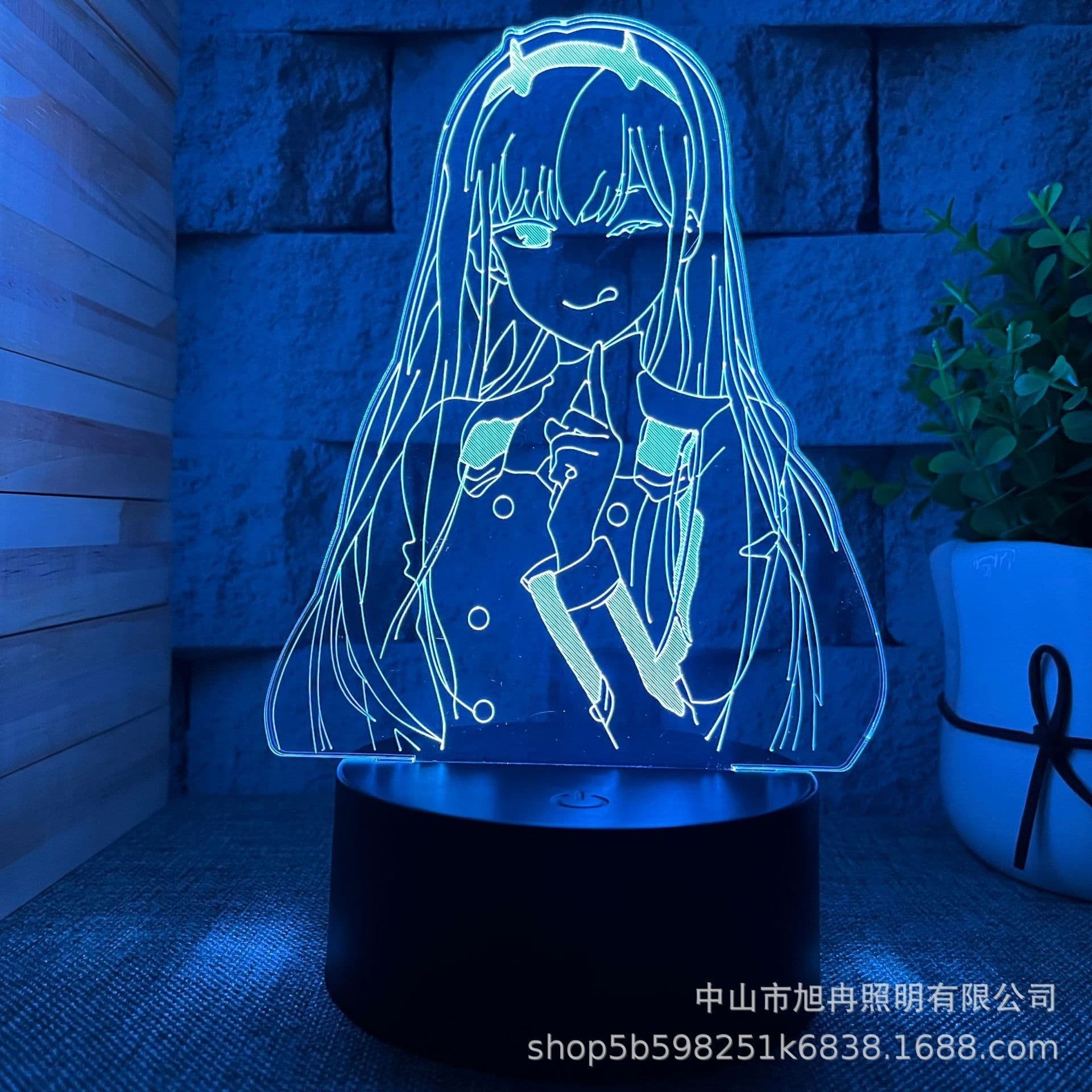image-3D Night Light LED USB Desk Lamp Touch Remote Control Modern Minimalist